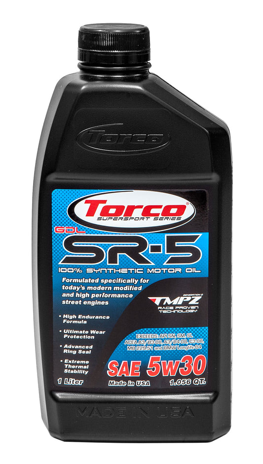 5w30 Torco SR-5 GDL Synthetic High Performance Oils